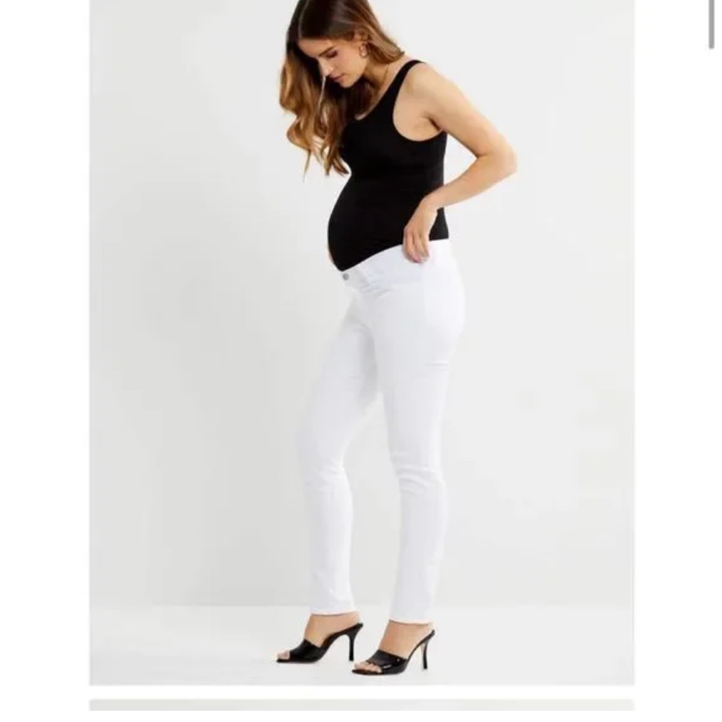 J Brand Skinny White Maternity Jeans